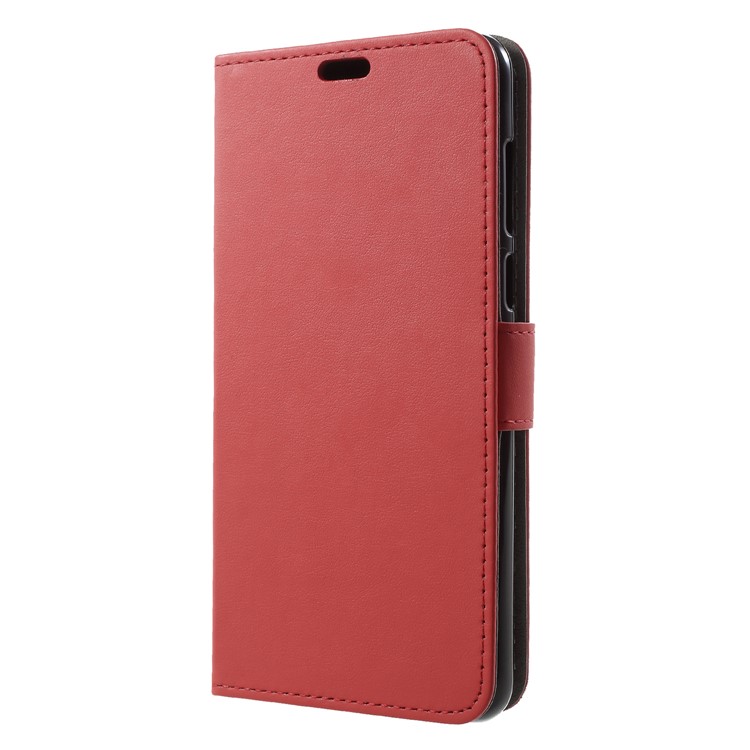 PU Leather Folio Flip Wallet Stand Cover for Huawei Y9 (2018) / Enjoy 8 Plus - Red-3