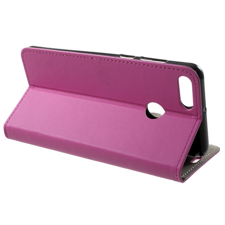 PU Leather Folio Flip Wallet Stand Shell for Huawei Y9 (2018) / Enjoy 8 Plus - Rose-4