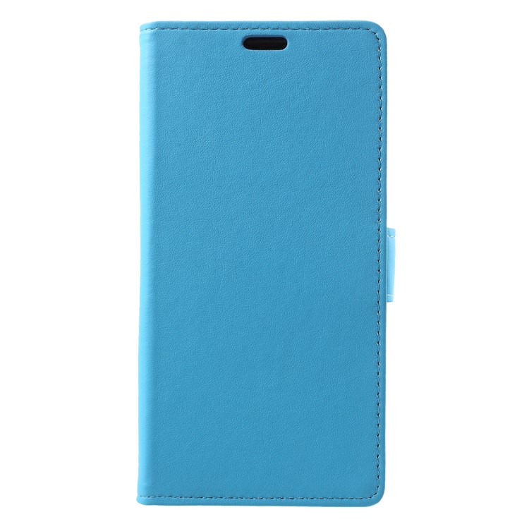 PU Leather Folio Flip Wallet Stand Flip Case for Huawei Y9 (2018) / Enjoy 8 Plus - Blue-1