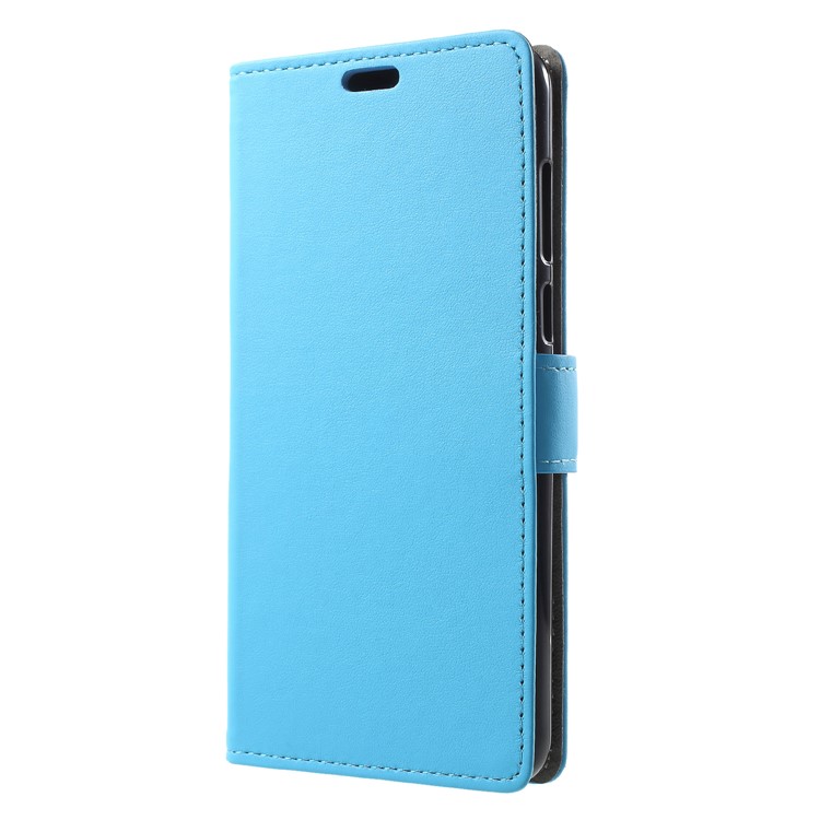 PU Leather Folio Flip Wallet Stand Flip Case for Huawei Y9 (2018) / Enjoy 8 Plus - Blue-3