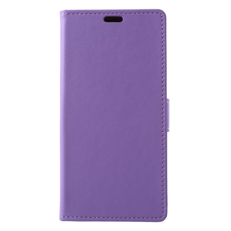 PU Leather Folio Flip Wallet Stand Phone Casing for Huawei Y9 (2018) / Enjoy 8 Plus - Purple-1