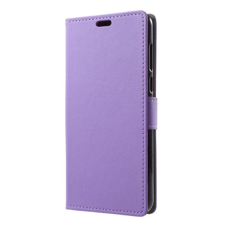 PU Leather Folio Flip Wallet Stand Phone Casing for Huawei Y9 (2018) / Enjoy 8 Plus - Purple-3