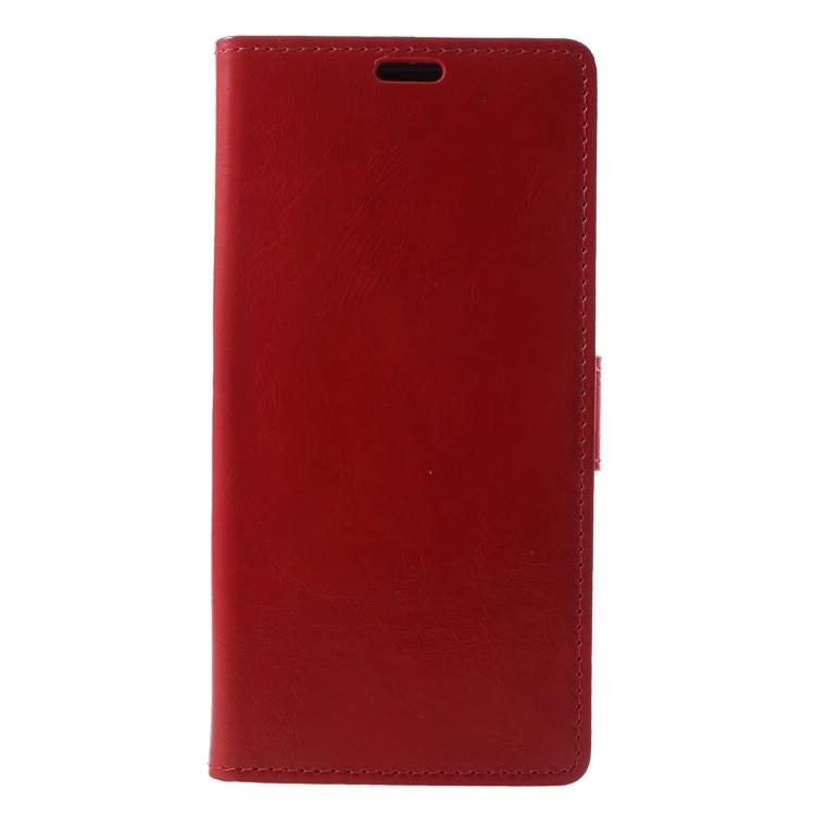 Crazy Horse PU Leather Wallet Case for Huawei Y9 (2018)/Enjoy 8 Plus - Red-3
