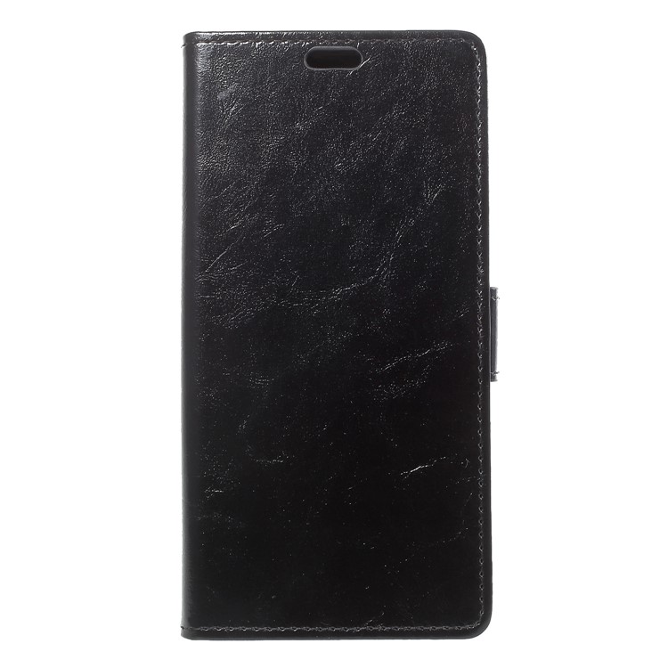 Crazy Horse PU Leather Wallet Cover for Huawei Y9 (2018)/Enjoy 8 Plus - Black-1