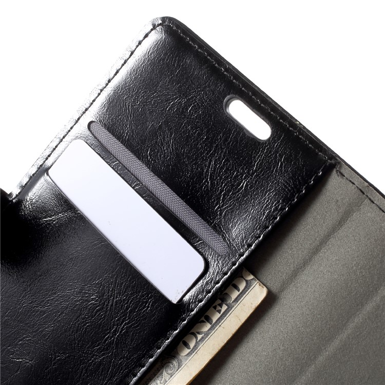 Crazy Horse PU Leather Wallet Cover for Huawei Y9 (2018)/Enjoy 8 Plus - Black-6