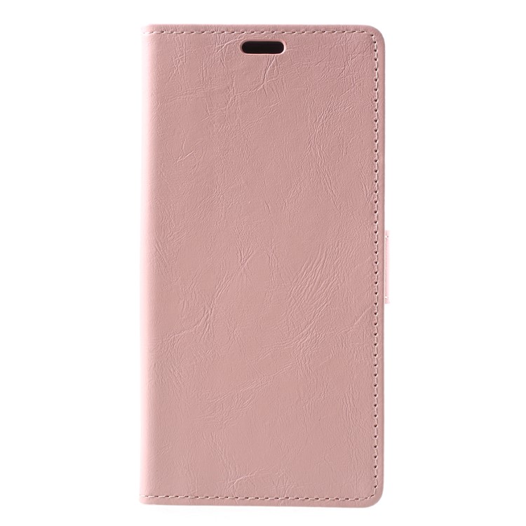 Crazy Horse PU Leather Wallet Phone Shell for Huawei Y9 (2018)/Enjoy 8 Plus - Pink-1