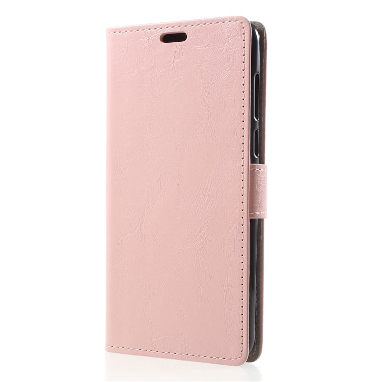 Crazy Horse PU Leather Wallet Phone Shell for Huawei Y9 (2018)/Enjoy 8 Plus - Pink-3