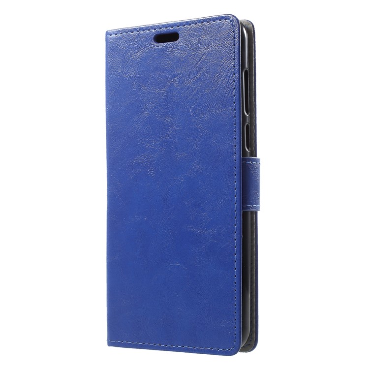 Crazy Horse PU Leather Wallet Protective Case for Huawei Y9 (2018)/Enjoy 8 Plus - Blue-3