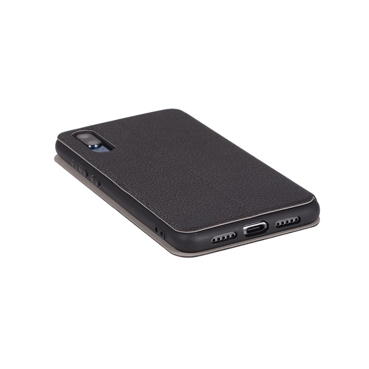 Litchi Skin Leather Stand Phone Case with Card Slot for Huawei P20 - Black-10