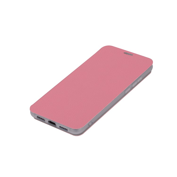 Litchi Skin Leather Stand Phone Case Shell with Card Slot for Huawei P20 - Rose-7