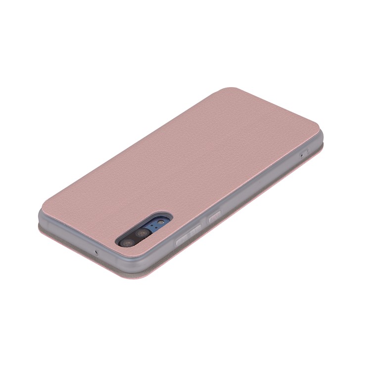 Litchi Skin Leather Stand Phone Case Cover with Card Slot for Huawei P20 - Pink-9