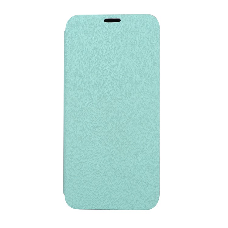 Litchi Skin Leather Stand Phone Protection Shell with Card Slot for Huawei P20 - Cyan-4