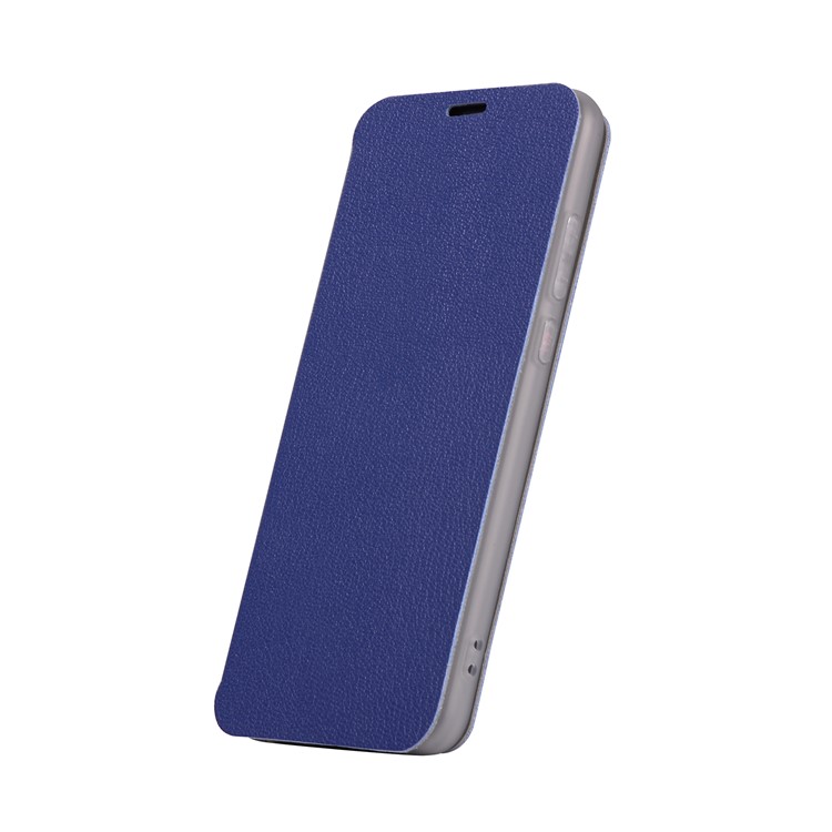 Litchi Skin Leather Stand Phone Accessory Cover with Card Slot for Huawei P20 - Blue-2