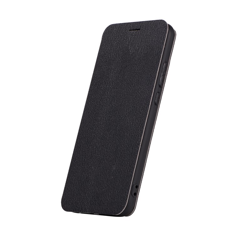 Litchi Texture Flip Leather Stand Card Slot Protective Phone Casing for Huawei P20 Lite / Nova 3e - Black-2
