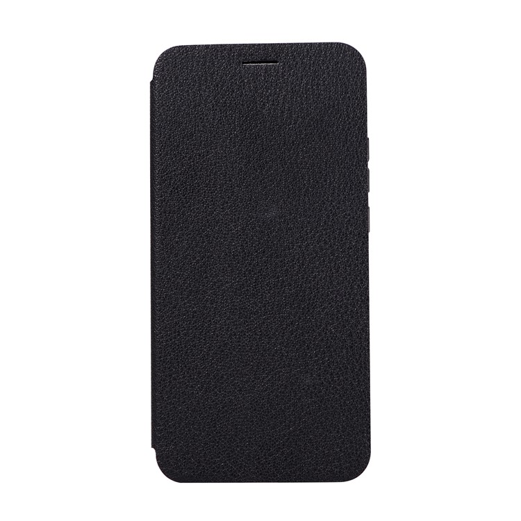 Litchi Texture Flip Leather Stand Card Slot Protective Phone Casing for Huawei P20 Lite / Nova 3e - Black-5