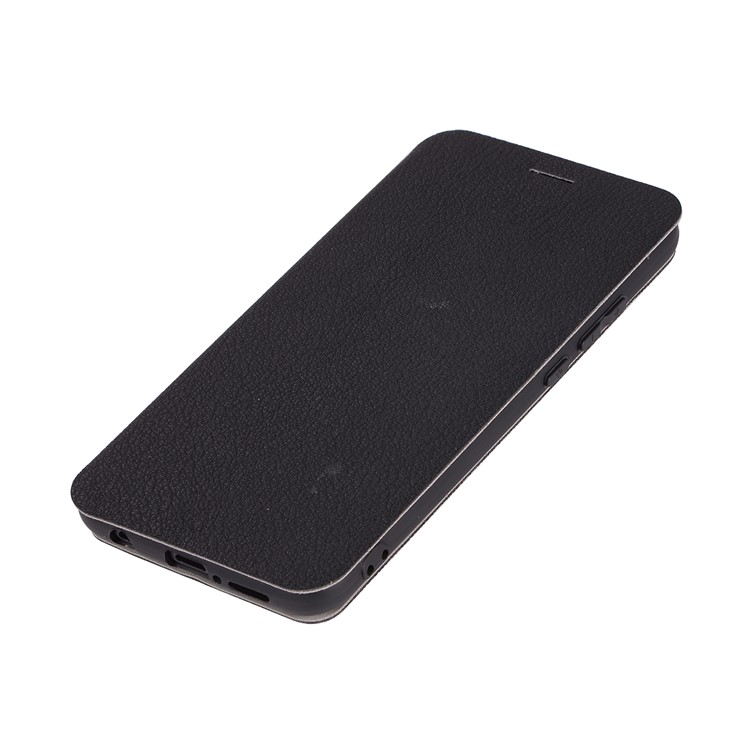 Litchi Texture Flip Leather Stand Card Slot Protective Phone Casing for Huawei P20 Lite / Nova 3e - Black-7