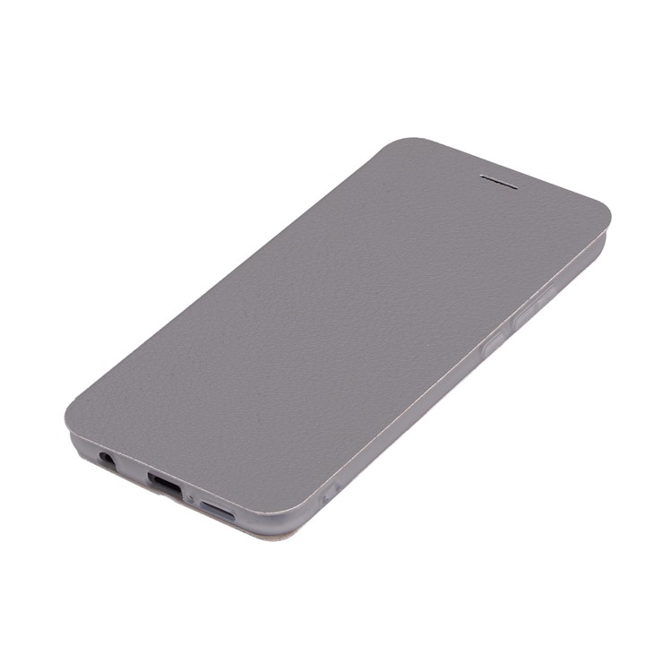 Litchi Texture Flip Leather Stand Card Slot Protective Phone Case for Huawei P20 Lite / Nova 3e - Grey-7
