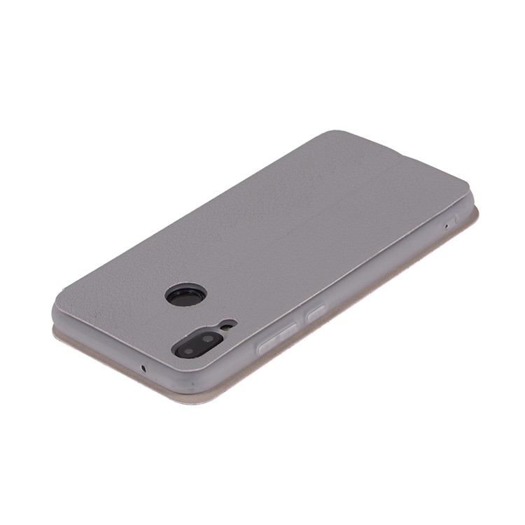 Litchi Texture Flip Leather Stand Card Slot Protective Phone Case for Huawei P20 Lite / Nova 3e - Grey-9