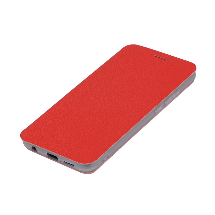 Litchi Texture Flip Leather Stand Card Slot Protective Phone Cover for Huawei P20 Lite / Nova 3e - Red-6