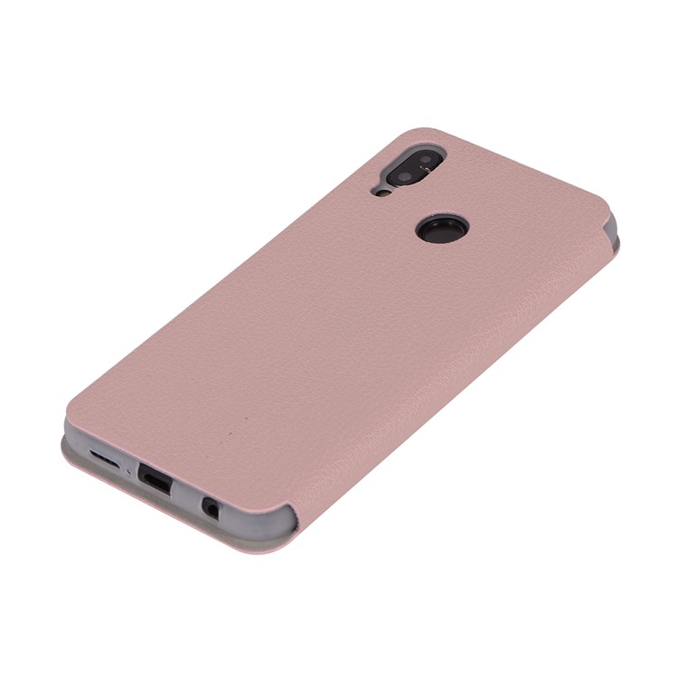 Litchi Texture Flip Leather Stand Card Slot Protective Phone Shell for Huawei P20 Lite / Nova 3e - Pink-8