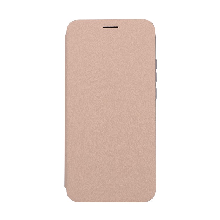 Litchi Texture Flip Leather Stand Card Slot Mobile Casing for Huawei P20 Lite / Nova 3e - Gold-4