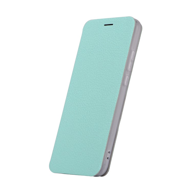 Litchi Texture Flip Leather Stand Card Slot Mobile Phone Shell for Huawei P20 Lite / Nova 3e - Cyan-2
