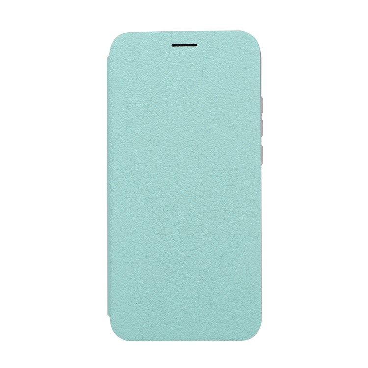Litchi Texture Flip Leather Stand Card Slot Mobile Phone Shell for Huawei P20 Lite / Nova 3e - Cyan-5
