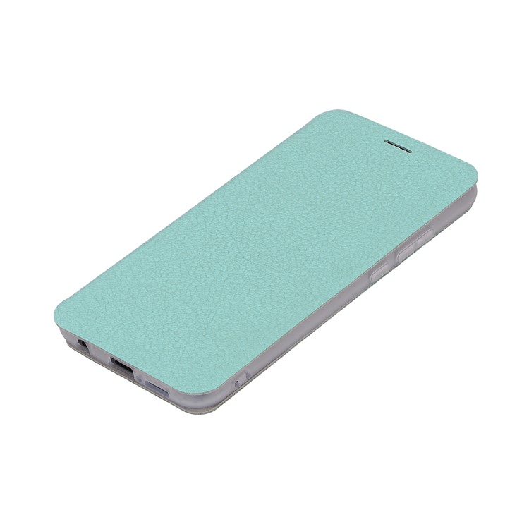 Litchi Texture Flip Leather Stand Card Slot Mobile Phone Shell for Huawei P20 Lite / Nova 3e - Cyan-7