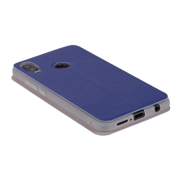 Litchi Texture Flip Leather Stand Card Slot Mobile Cover for Huawei P20 Lite / Nova 3e - Blue-10