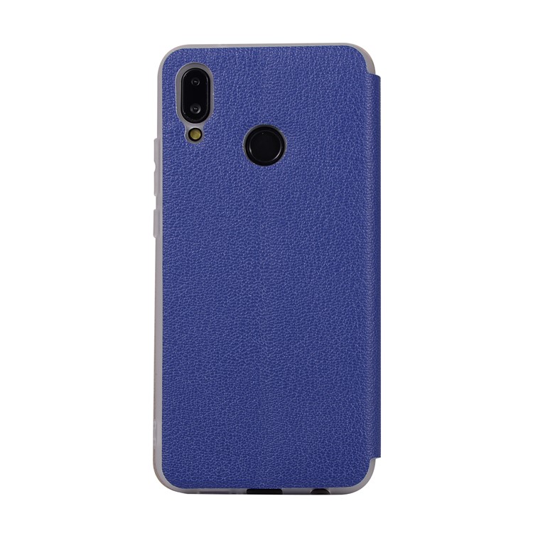 Litchi Texture Flip Leather Stand Card Slot Mobile Cover for Huawei P20 Lite / Nova 3e - Blue-5