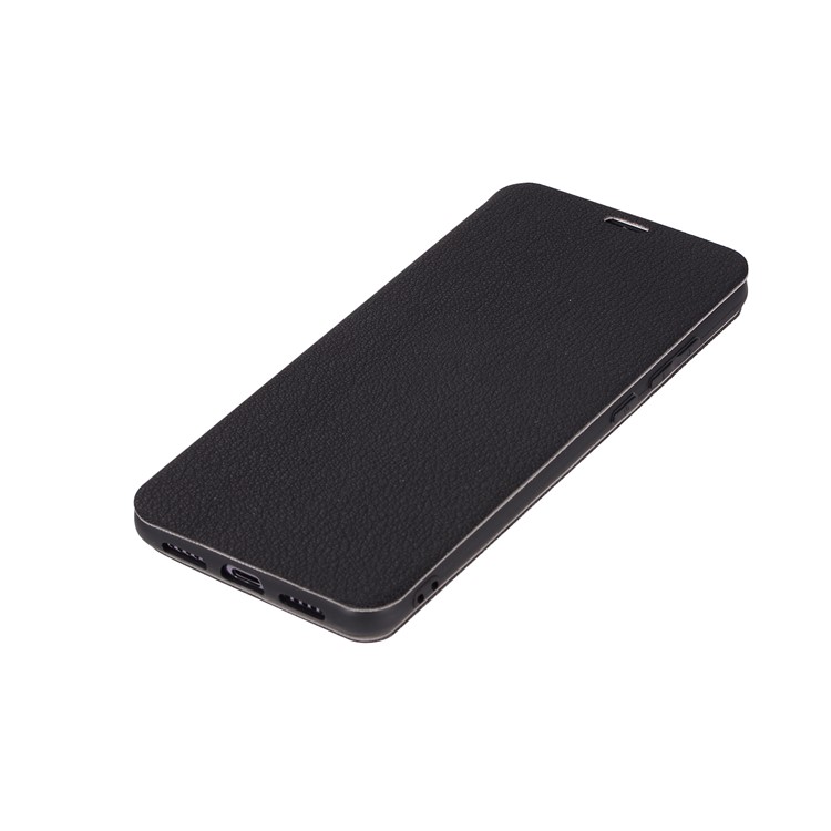 Litchi Skin Leather Stand Shell with Card Slot for Huawei P20 Pro - Black-7