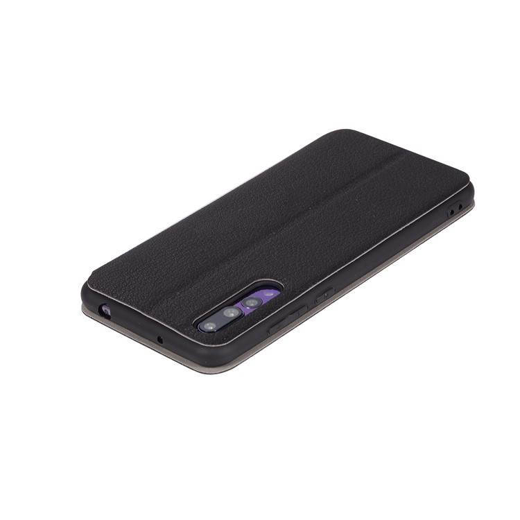 Litchi Skin Leather Stand Shell with Card Slot for Huawei P20 Pro - Black-9