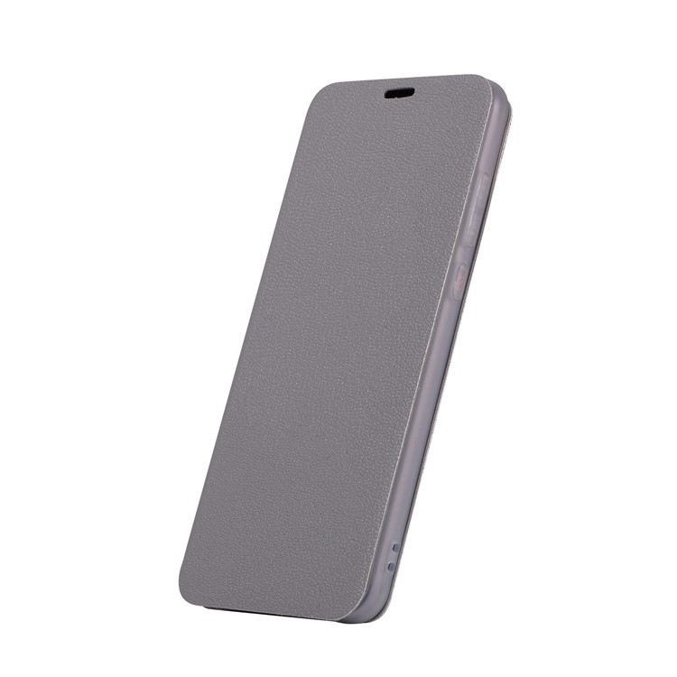 Litchi Skin Leather Stand Case with Card Slot for Huawei P20 Pro - Grey-2