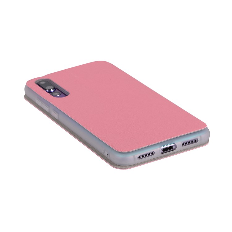 Litchi Skin Leather Stand Case Shell with Card Slot for Huawei P20 Pro - Rose-10