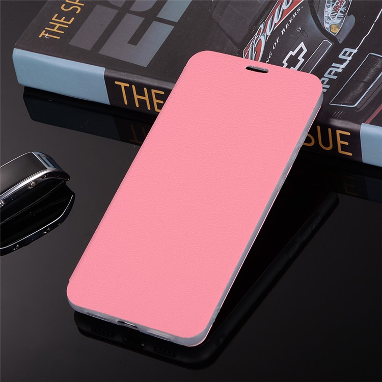 Litchi Skin Leather Stand Case Shell with Card Slot for Huawei P20 Pro - Rose-11