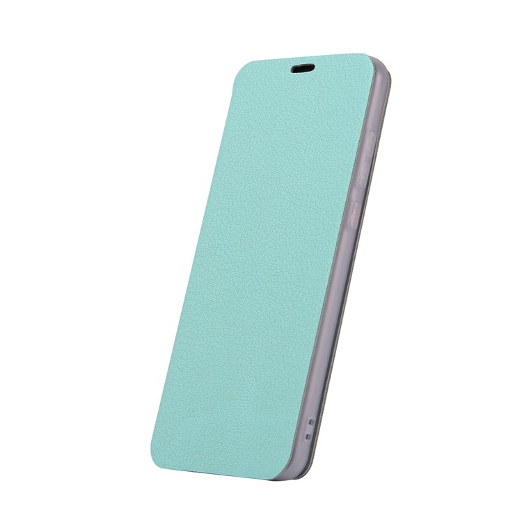 Litchi Skin Leather Stand Cellphone Cover with Card Slot for Huawei P20 Pro - Cyan-2
