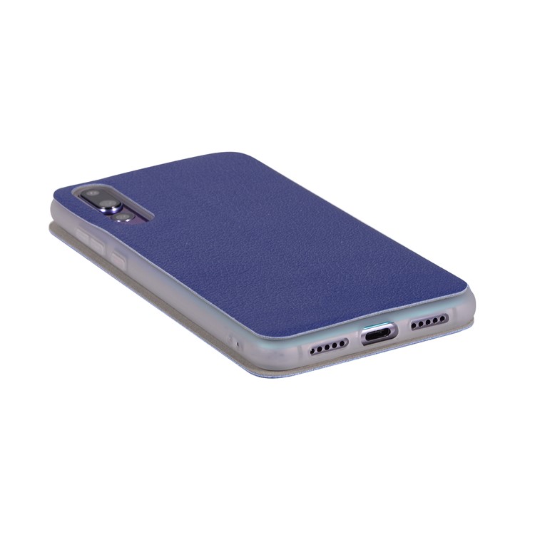 Litchi Skin Leather Stand Mobile Shell with Card Slot for Huawei P20 Pro - Blue-10