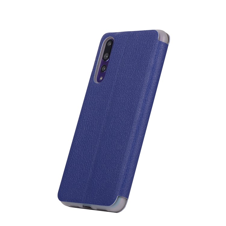 Litchi Skin Leather Stand Mobile Shell with Card Slot for Huawei P20 Pro - Blue-3