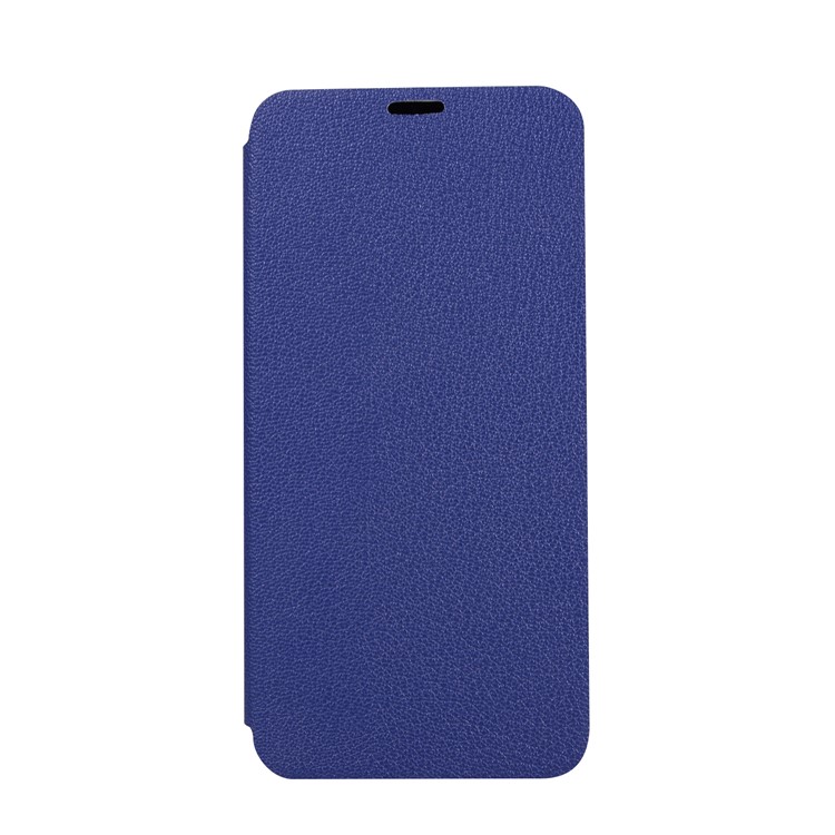 Litchi Skin Leather Stand Mobile Shell with Card Slot for Huawei P20 Pro - Blue-5