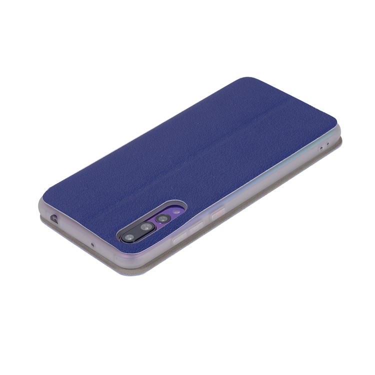 Litchi Skin Leather Stand Mobile Shell with Card Slot for Huawei P20 Pro - Blue-9