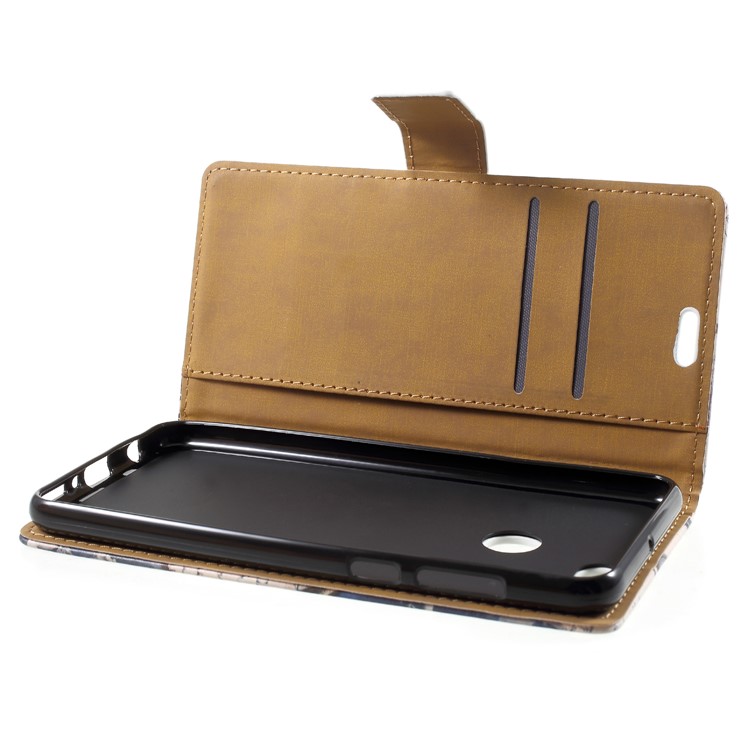 Wallet Leather Stand Cover for Huawei Y9 (2018) / Enjoy 8 Plus - Eiffel Tower and Characters-7