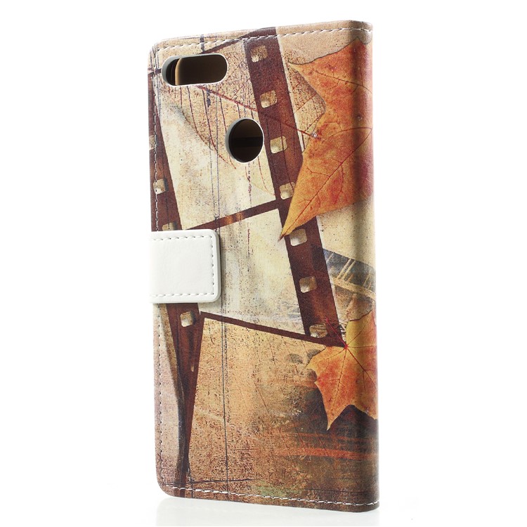 Wallet Leather Magnetic Case for Huawei Y9 (2018) / Enjoy 8 Plus - Maple Leaves and Eiffel Tower-2