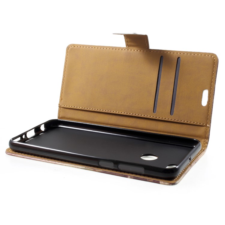 Wallet Leather Magnetic Case for Huawei Y9 (2018) / Enjoy 8 Plus - Maple Leaves and Eiffel Tower-7