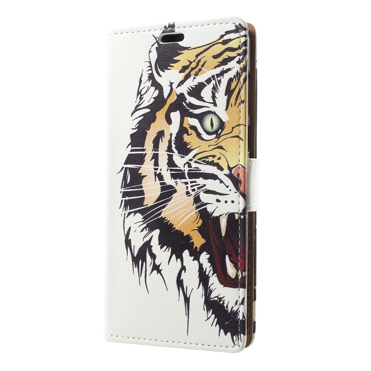 Magnetic Leather Stand Cover for Huawei Y9 (2018) / Enjoy 8 Plus - Tiger Pattern-3