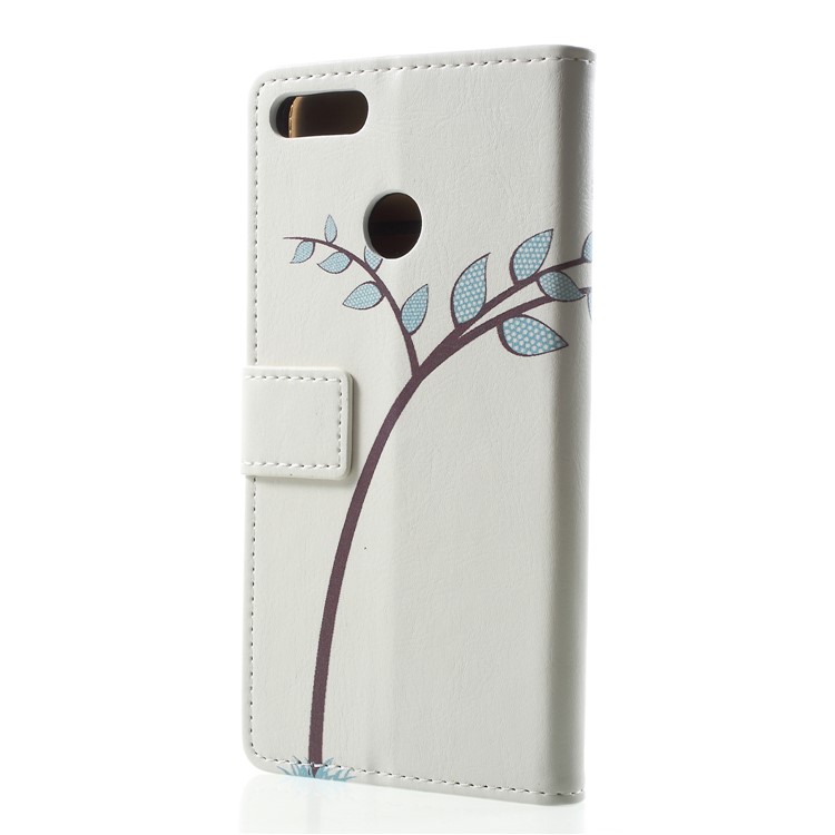 Wallet Leather Case with Stand for Huawei Y9 (2018) / Enjoy 8 Plus - Two Owls on the Tree Branch-2