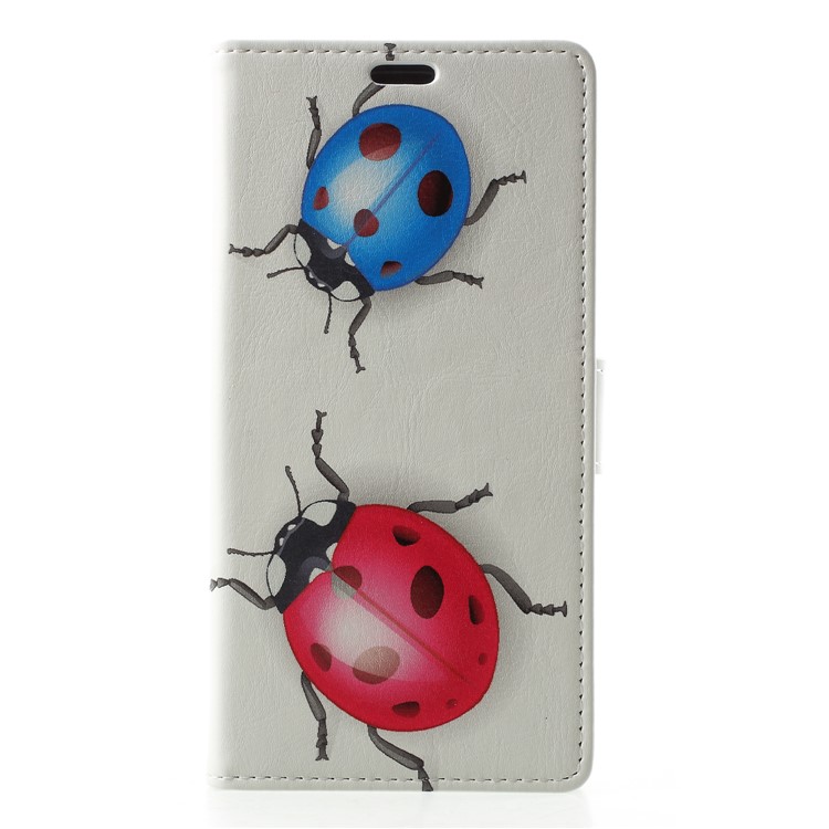 Leather Wallet Cover for Huawei Y9 (2018) / Enjoy 8 Plus - Ladybug Pattern-1