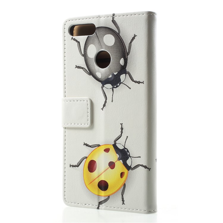 Leather Wallet Cover for Huawei Y9 (2018) / Enjoy 8 Plus - Ladybug Pattern-2