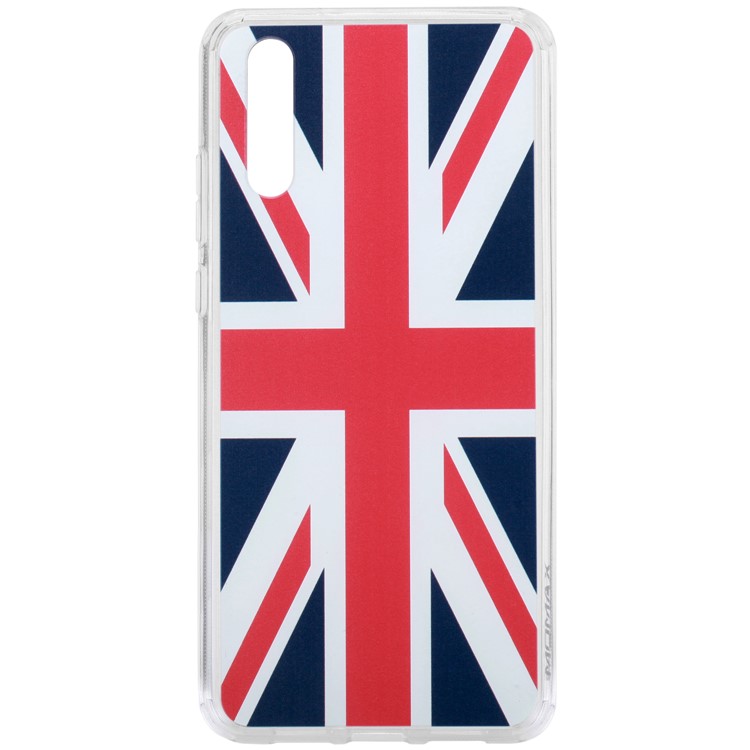 MOMAX Anti-drop Embossment Pattern Printing PC + Soft TPU Hybrid Case for Huawei P20 - Flag of British-3