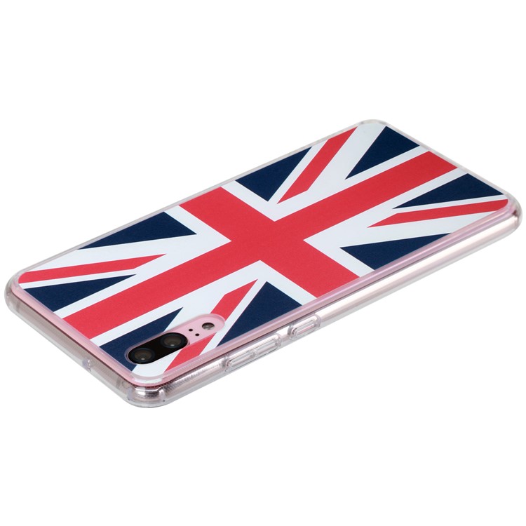 MOMAX Anti-drop Embossment Pattern Printing PC + Soft TPU Hybrid Case for Huawei P20 - Flag of British-5