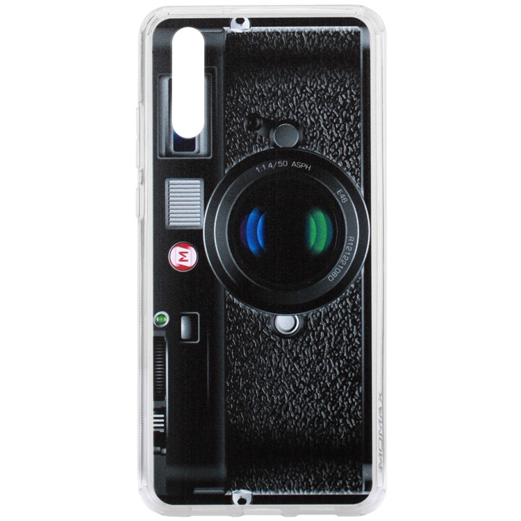 MOMAX Anti-drop Embossment Pattern Printing PC + Soft TPU Hybrid Cover for Huawei P20 - Retro Camera-3